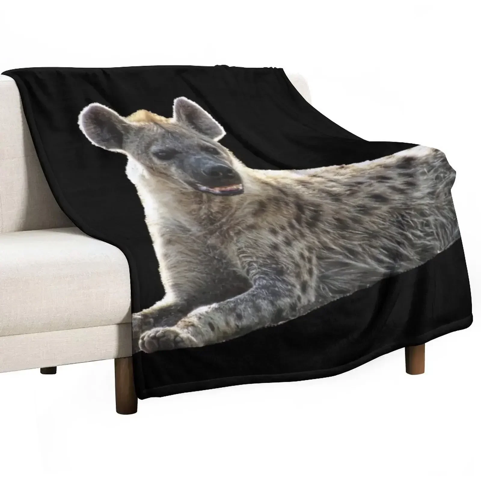 Hyena in Kenya / Africa Throw Blanket Soft Plush Plaid decorative Thermals For Travel Blankets