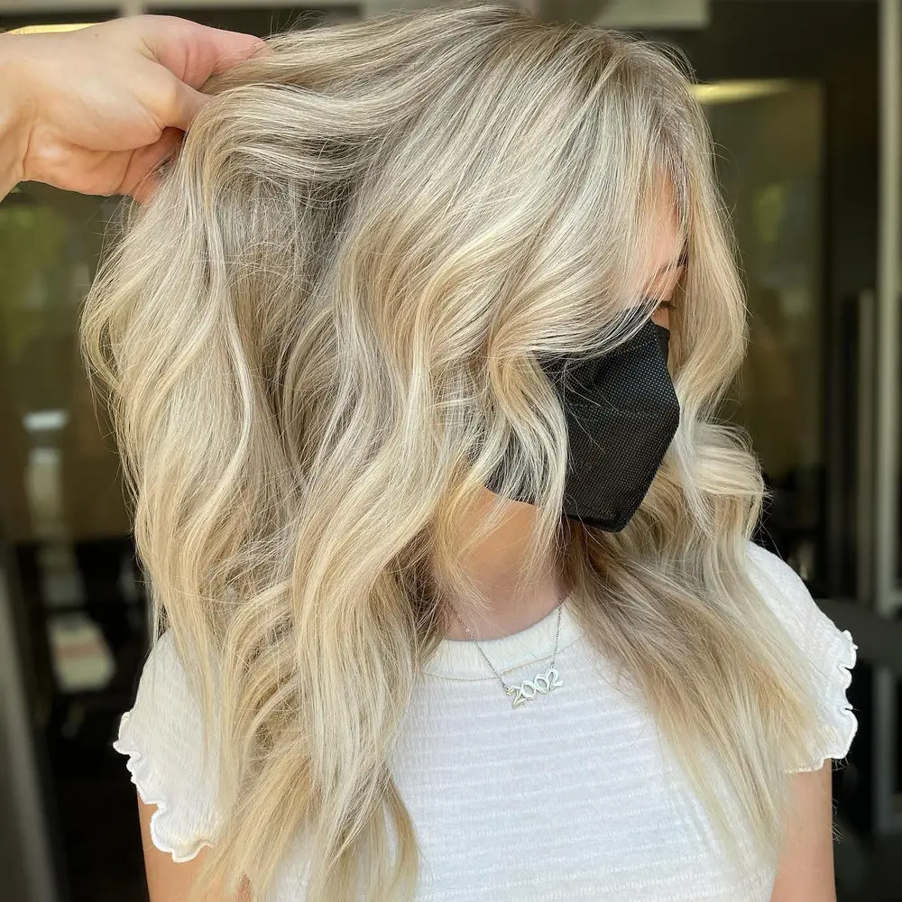 أشقر فاتح Baylayage 24 بوصة الاصطناعية الدانتيل شعر مستعار أمامي مع جذور داكنة قبل قطعها شعري طبيعي مقاومة للحرارة ارتداء اليومي #2