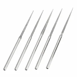 5PCS 3mm Shank Grinding Rods Mini Drill Diamond Grinding Head Bur Needle Engraving Carving Polishing Glass Jade Stone Drill Bit
