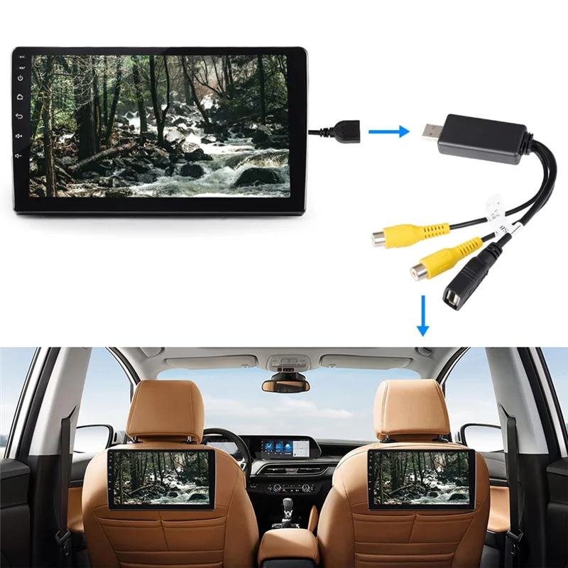 JY-For Android System USB Interface إلى RCA Video Out محول راديو السيارة مشغل الوسائط المتعددة إخراج فيديو AV