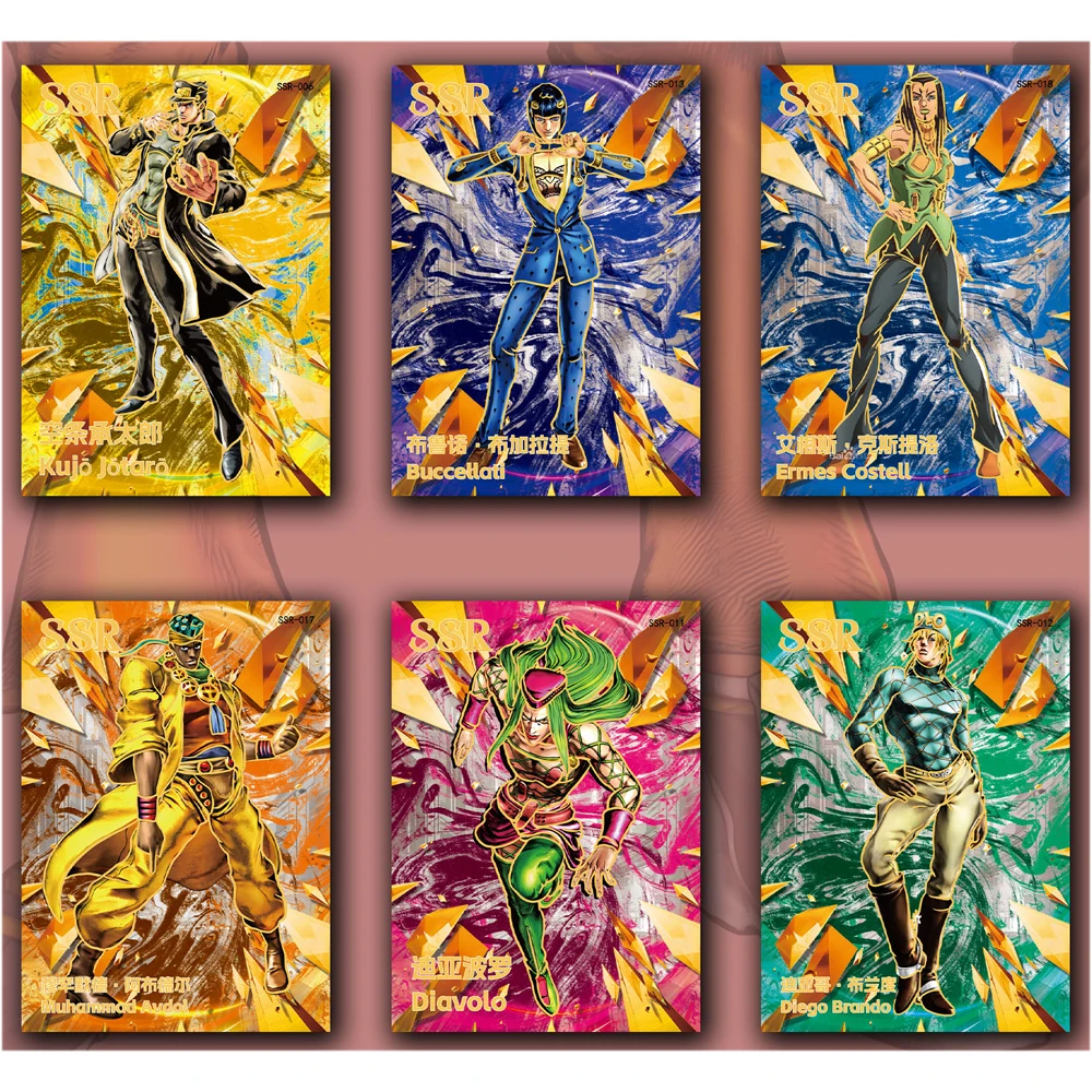 Collection de cartes japonaises Anime pour enfants, JoJo Ives Arre Adventure, Rick Rares, Jeu de collection, Cadeaux jouets, Prix de gros, 2024