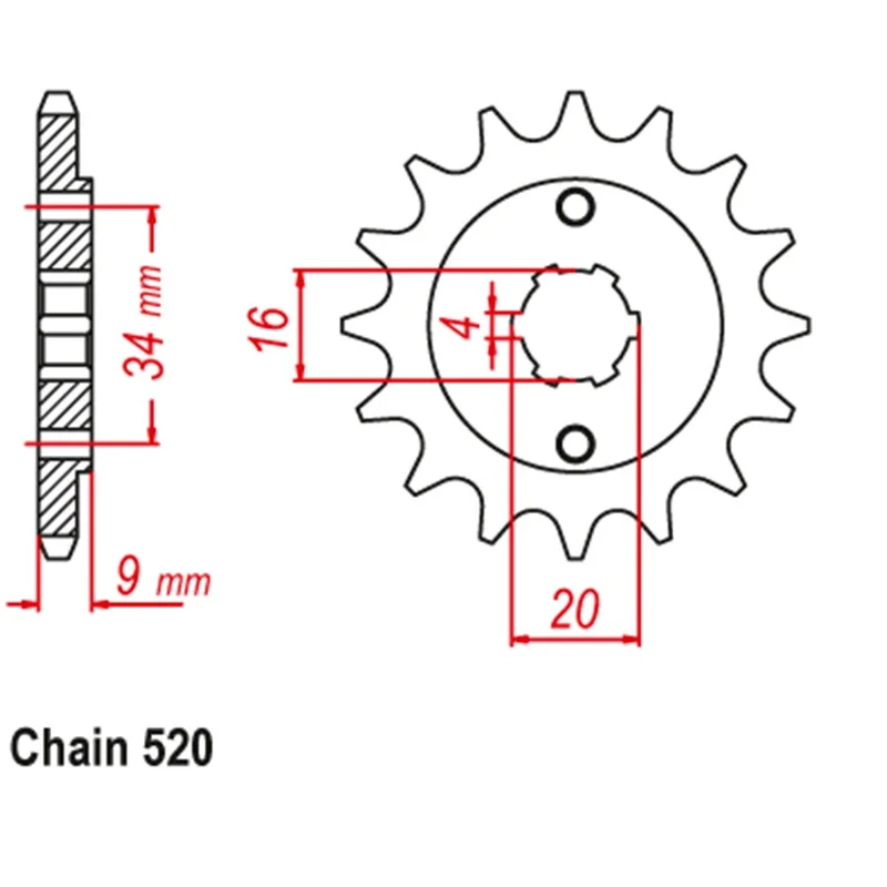 Lopor 520 łańcuch 13T 14T motocykl CNC stalowe przednie koło zębate dla DT200L DT 200 1985 GT250 GT 250 Sport Cornet Aqulia 2004-2015