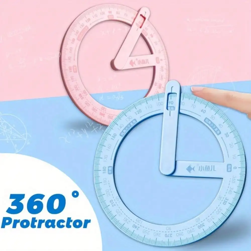 360-градусная канцелярская геометрическая линейка, прямоугольная учебная специальная многофункциональная линейка для измерения угла, демонстратор