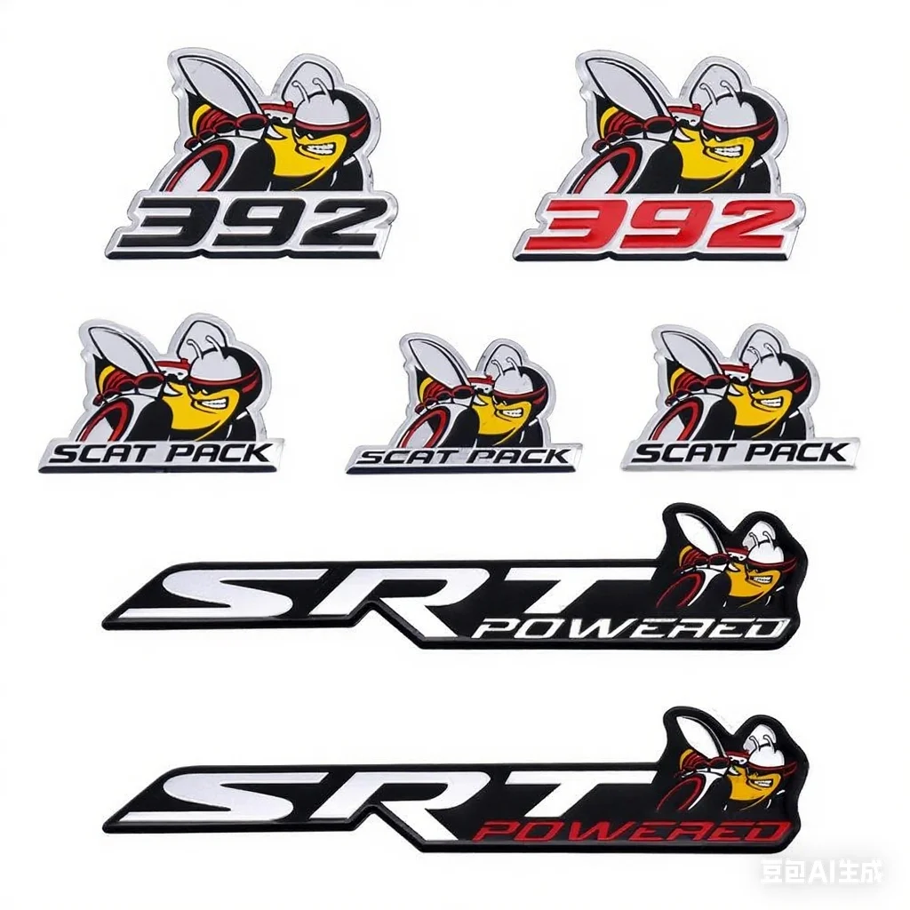 

Decors for do ge auto accessories Styling 3D METAL Self-adhesive Decal Bee Strong Car Sticker Waterproof Auto