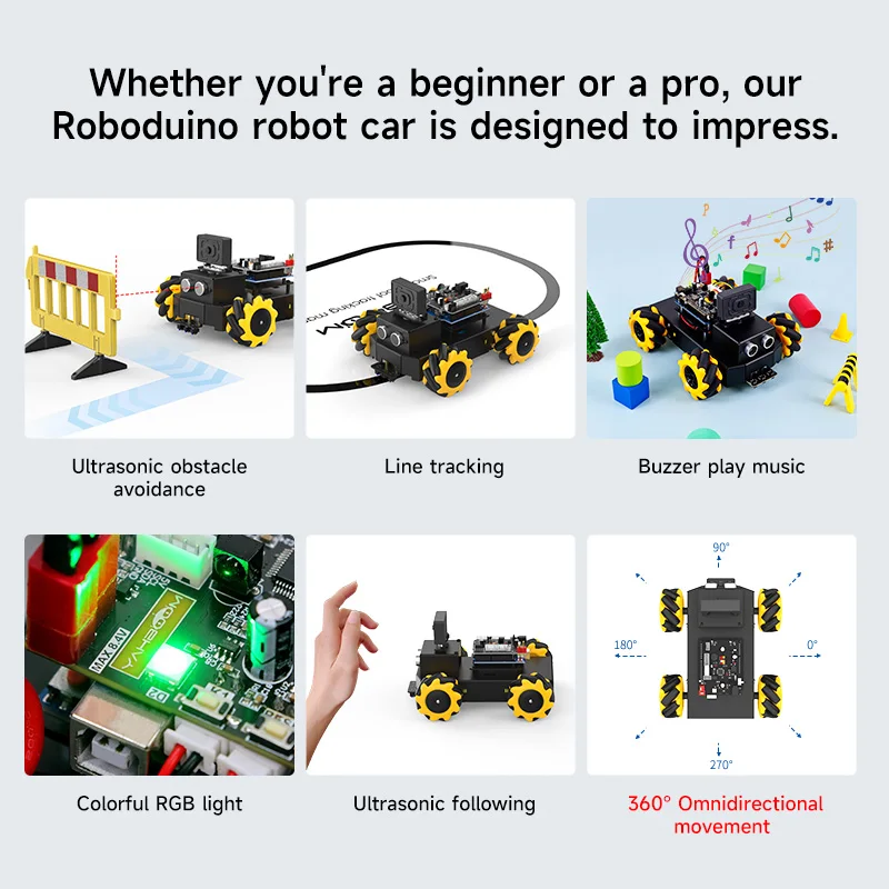 Imagem -06 - Carro Robô Mental Roboduino v2 com Movimento Omnidirecional de 360 Graus com Função de Transmissão de Vídeo em Tempo Real Baseado em U-n-o r3