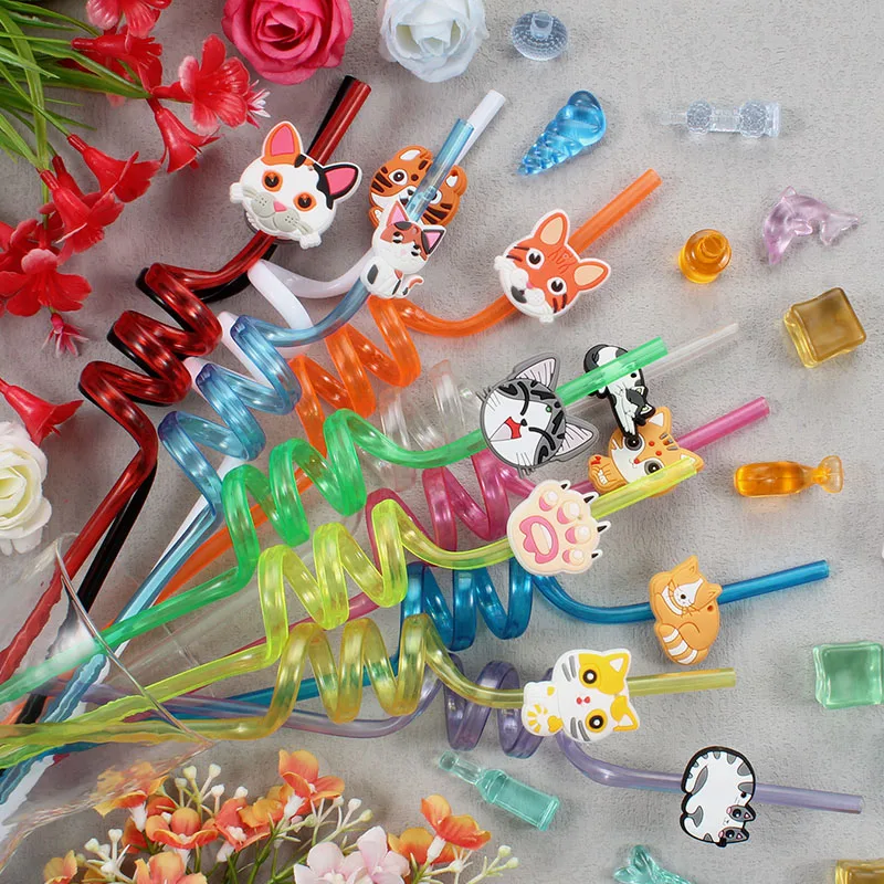 12-pack of animal-themed straws, reusable, perfect as party 