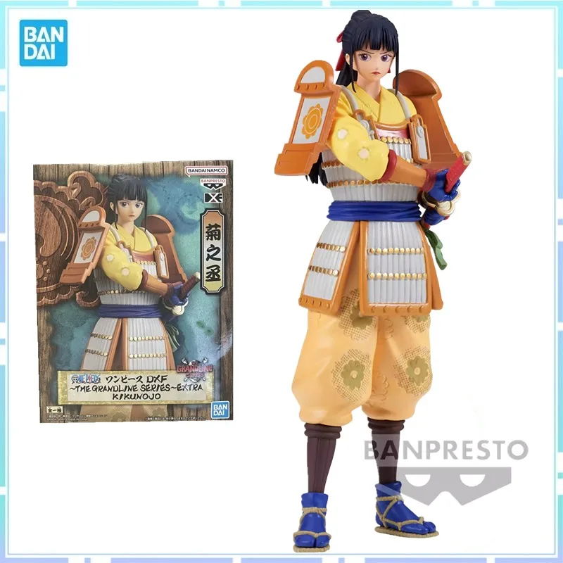 

Bandai Оригинальная фигурка героя мультфильма бандоу, Аниме ONE PIECE Kikunojo Armor DXF, Коллекционная модель, игрушки, Рождественский подарок на день рождения