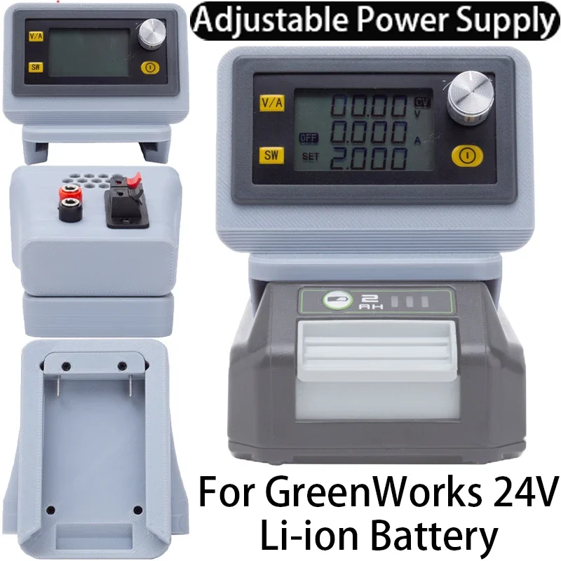 

CNC adjustable DC regulated power supply for Greenworks 24V Li-ion battery Adapter Buck-boost controllable power supply