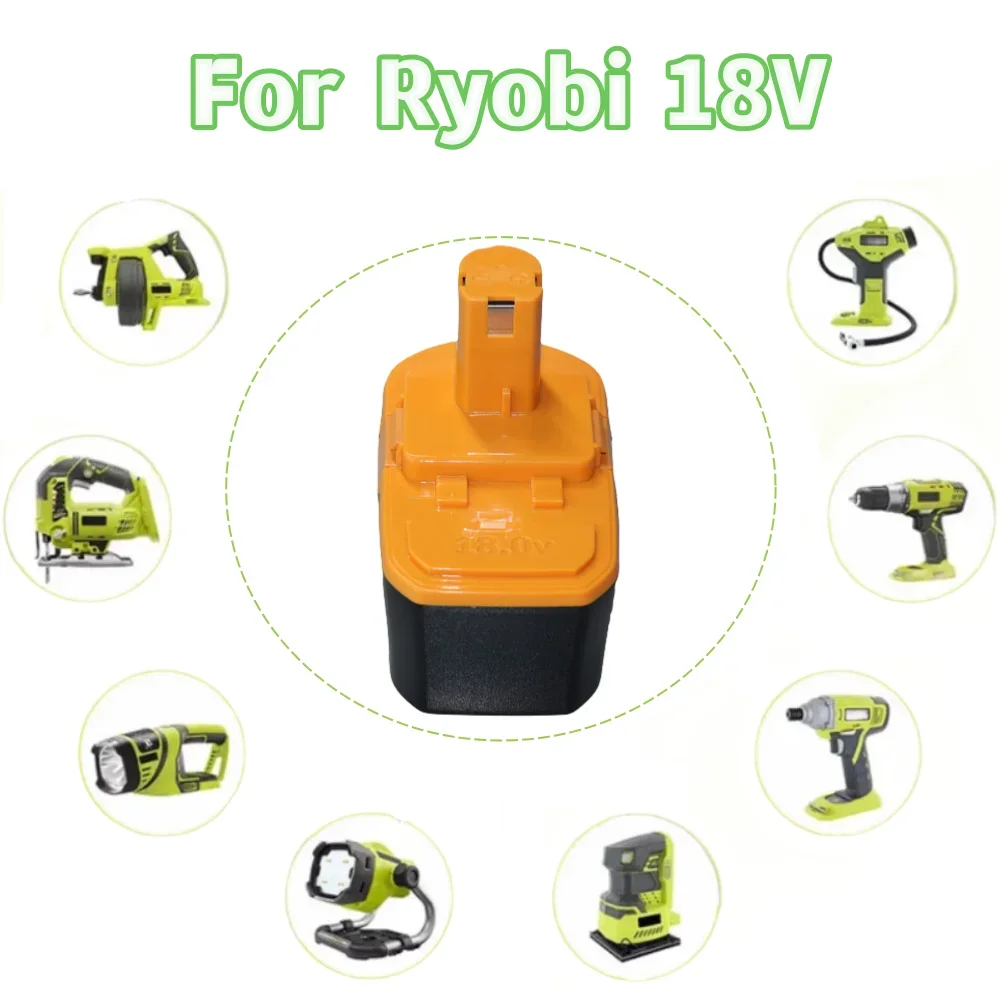 Batterie de remplacement pour Ryobi One +, 18V, 12800mAh, Ni-Mh, mise à niveau, compatible avec P100, P101, ABP1801, ABP1803, BPP1820