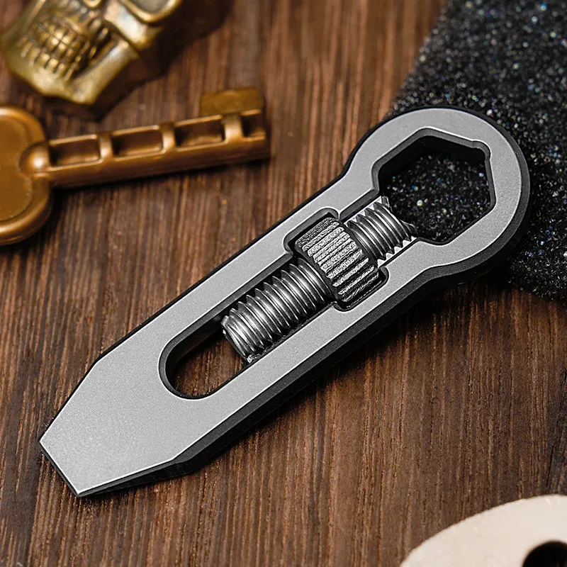 Multifunctional Titanium Alloy CT4 Mini Crowbar Take it with you wrench EDC TOOLS Keychain men toys Gift