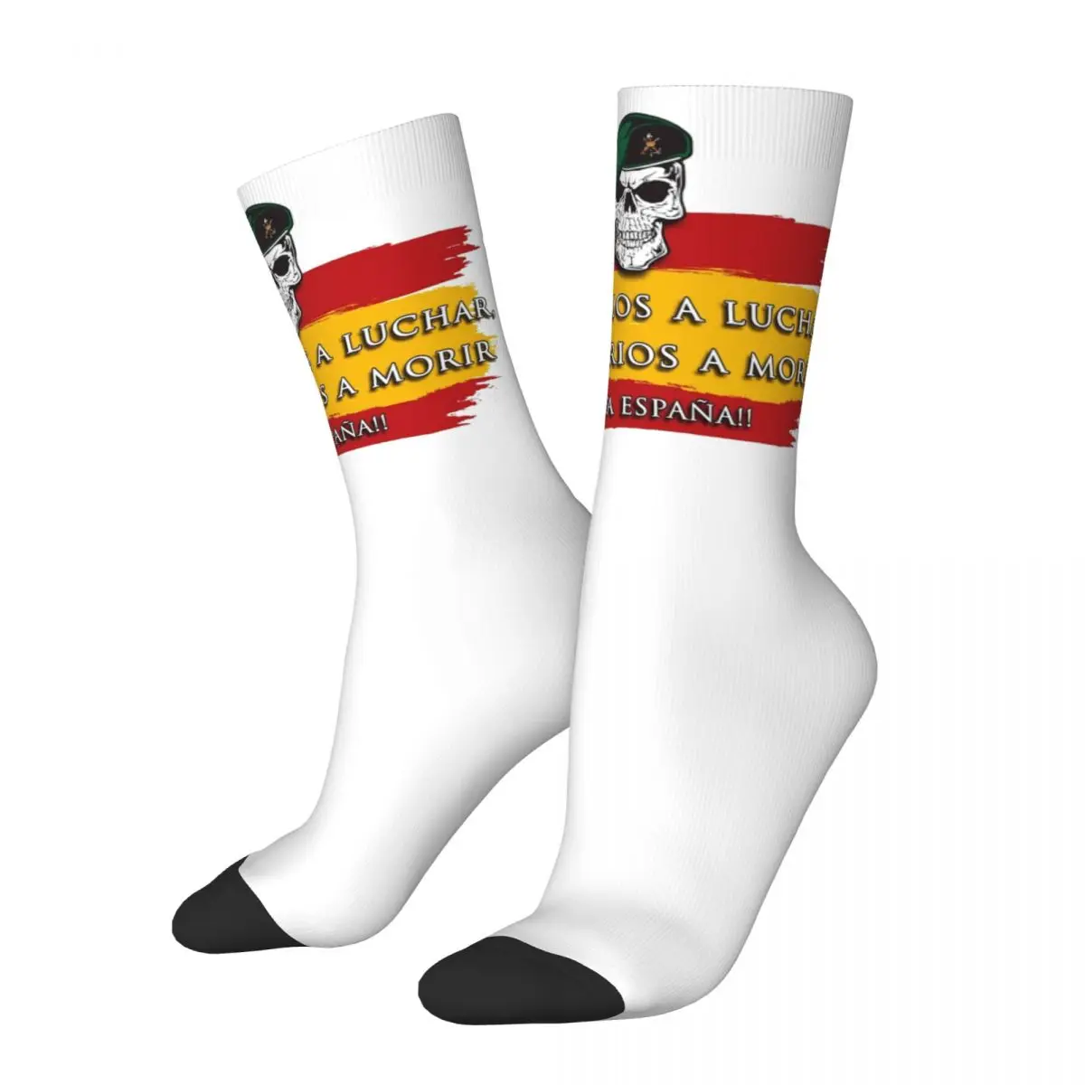 Autumn Winter Retro Unisex Spanish Legion Socks Sweat Absorbing Crew Socks