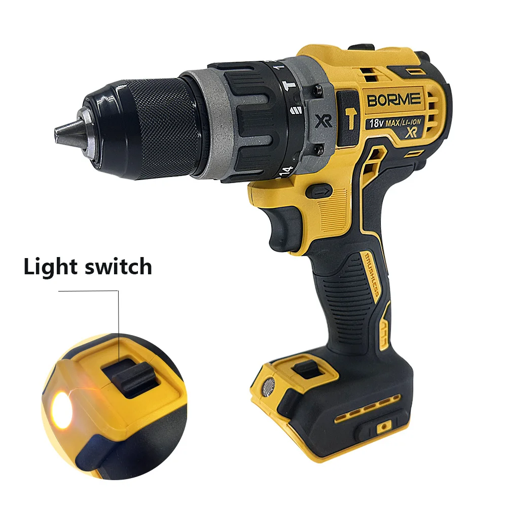 

DCD796 Brushless Impact Drill Eletric Drill Multifunctional Screwdriver Portable Rechargeable Lithium 20V Battery Power Tools