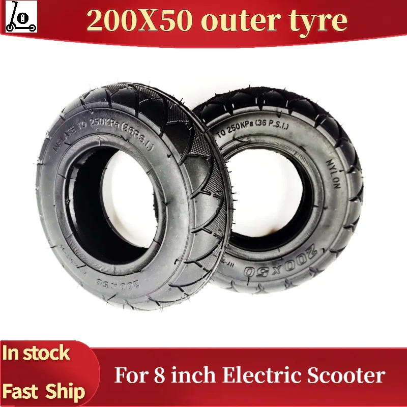 Outer Tire for KUGOO KIRIN S2 Inmotion L8F Speedway Mini 4, Electric Scooter Parts, Inflation Tire, Pneumatic Tyre ，200X50