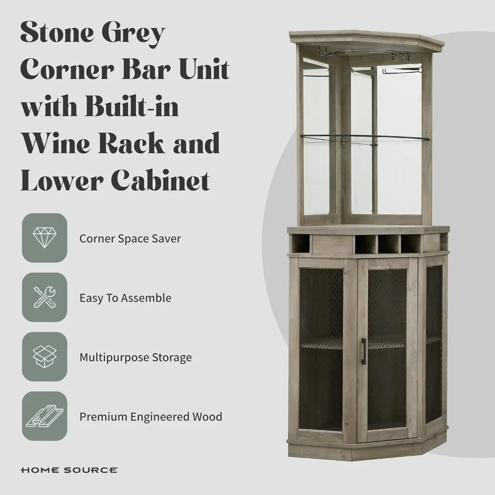 Stone Grey Corner Bar Unit 73\