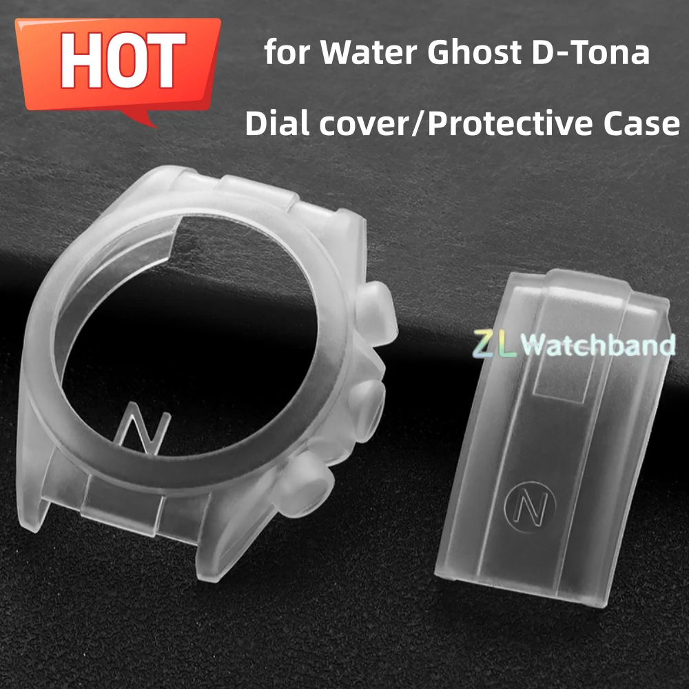 Watch Protective Case for Rolex D-Tona 40mm Water Ghost Yacht Dial Buckle Transparent Scratch-proof Silicone Case Shell Sleeve