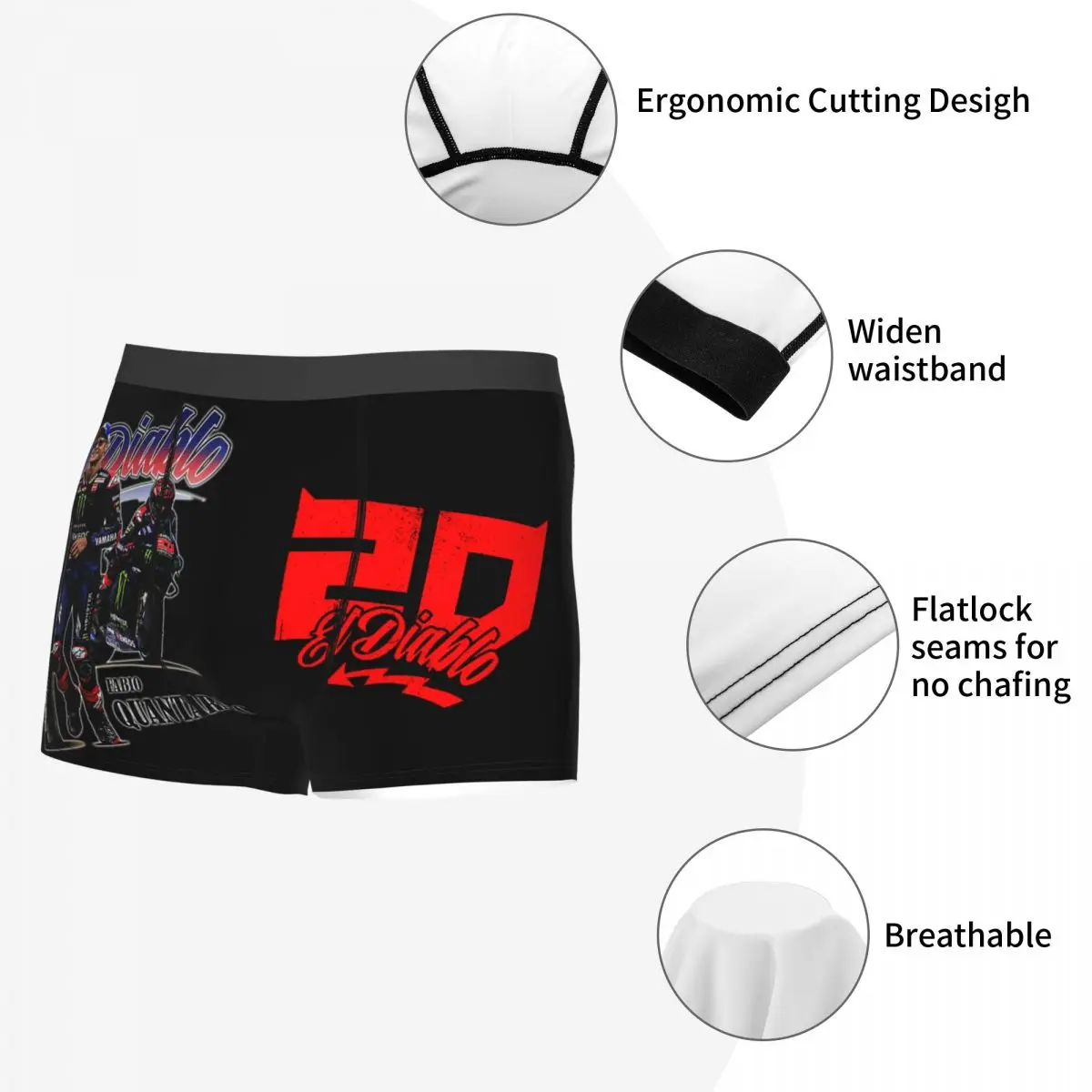 Custom Fabio Quartararo Boxers Shorts Mens Briefs Underwear Novelty Underpants