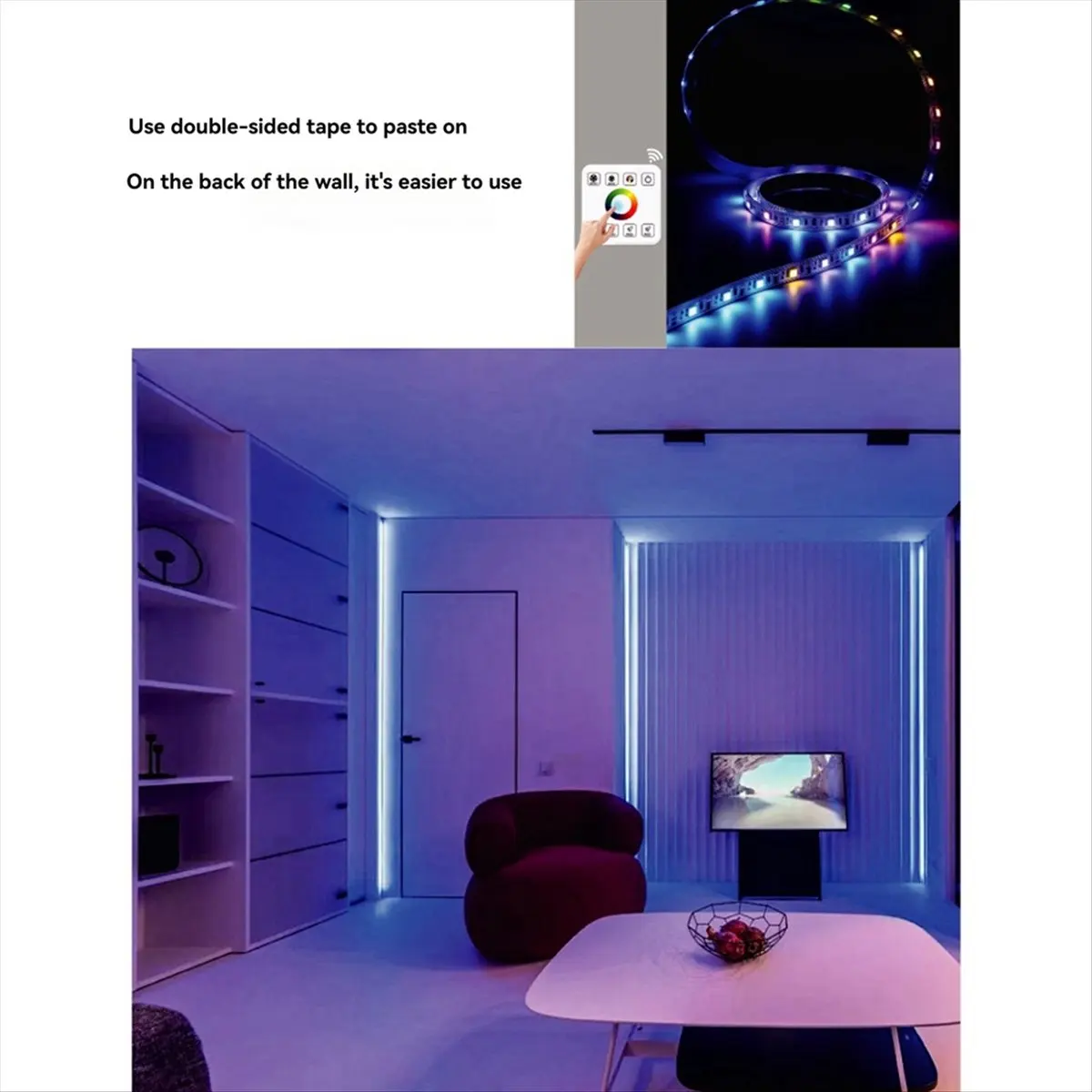 

T81C! LED Strip Light Controller with 8Key Touch Panel RF Wireless Controller Reflux Pixel Control for Horse Race Tape Lamps,B