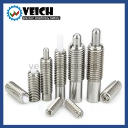 VCN515 Threaded Spring loaded Nose Plungers Stainless Steel/ POM Pins M3/M4/M5/M6/M8/M10/M/12M/16 Spring Plungers