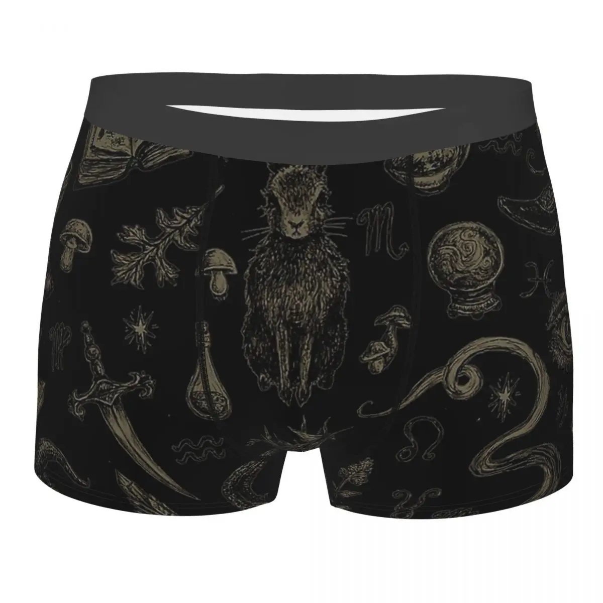 Man Just Witch Things Rabbit Underwear Funny Boxer Briefs Shorts Panties Male Soft Underpants Plus Size