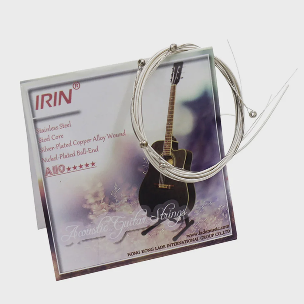 

6Pcs Acoustic Guitar Strings Set Stainless Steel Material Warm Balanced Tone Decorative Gifts for Guitar Enthusiasts