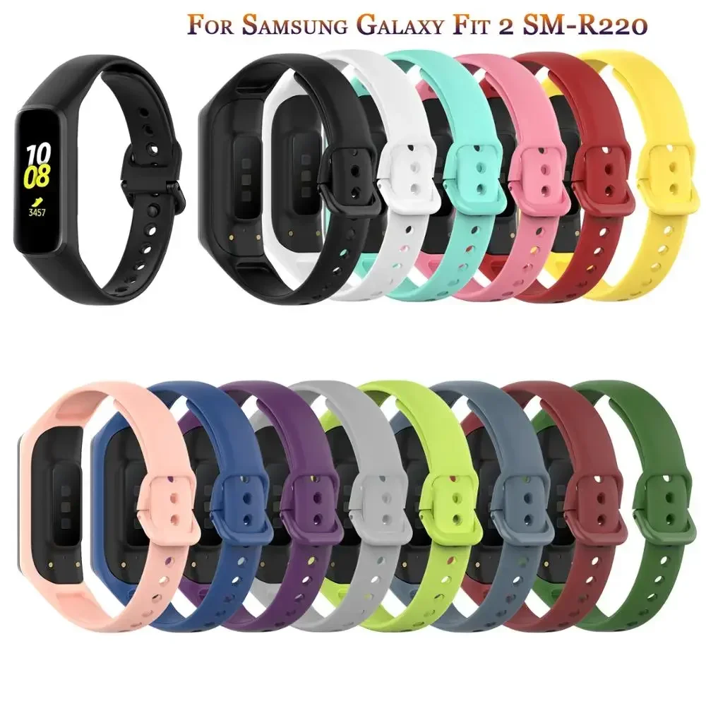 

Soft Silicone Sport Band Straps For Samsung Galaxy Fit 2 SM-R220 Bracelet Replacement Watchband For Samsung Galaxy Fit2 Correa