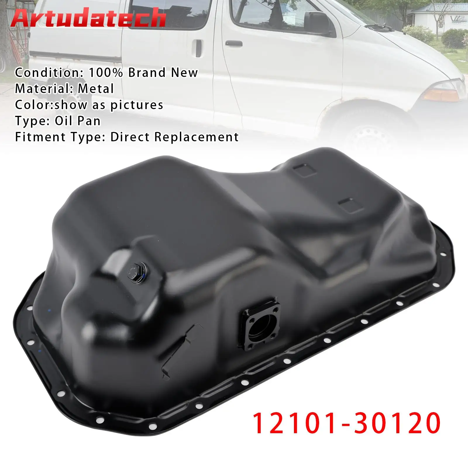 Artudatech Oil Pan Sump 1210167092 12101-30120 For Toyota Hiace Dyna 1KD/2KD Diesel