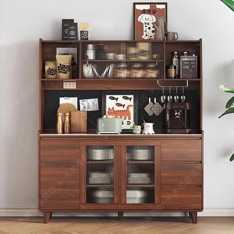 Shelves Restaurant Restaurant Living Room Mobile Storage Wine Cabinet Luxury Wood Multifunctional Repisa Chinese Style Furniture
