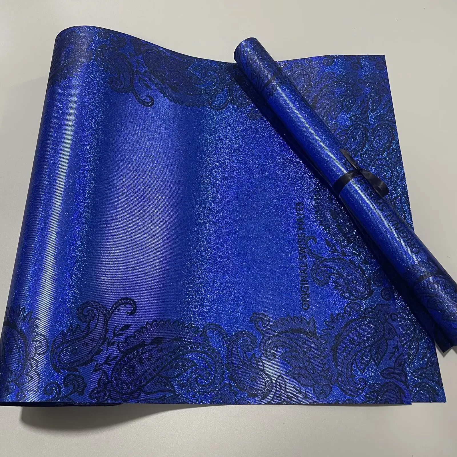 

Luxury Nigerian Breathable 3D Cotton Hairwrapper Swiss Hayes Headtie Gele Ipele Headscarf Set African Women's Wrapper 2PCS