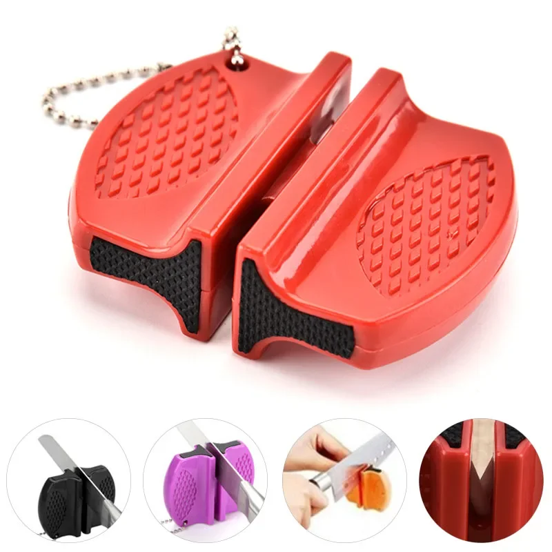 Outdoor Tools Mini Knife Sharpener Portable Non-slip Base Multi Function Stone