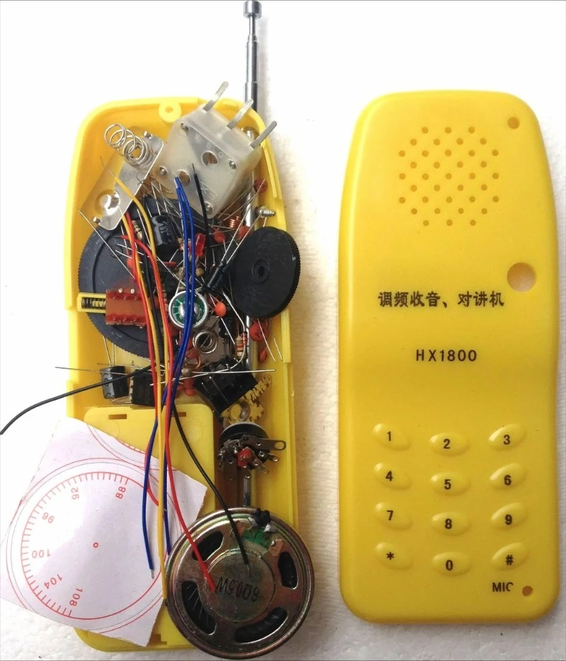 FM Wireless Intercom Walkie Talkie DIY Electronic Kit Radio Assembly Training Module for Electronics Projects