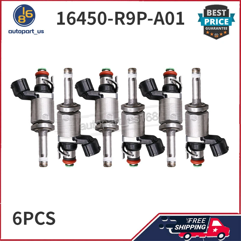 

6Pcs Fuel Injectors 16450-R9P-A01 16450R9PA01 16010-R9P-305 For 2014-2020 Acura MDX 2015-2020 Acura TLX 2014-2020 Acura RLX