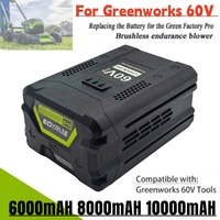 For Greenworks PRO 60V 6.0/8.0/10.0AhLithium Ion Battery Replacement 3X Longer Runtime,for brushless lawn mowing GD60AB, etc