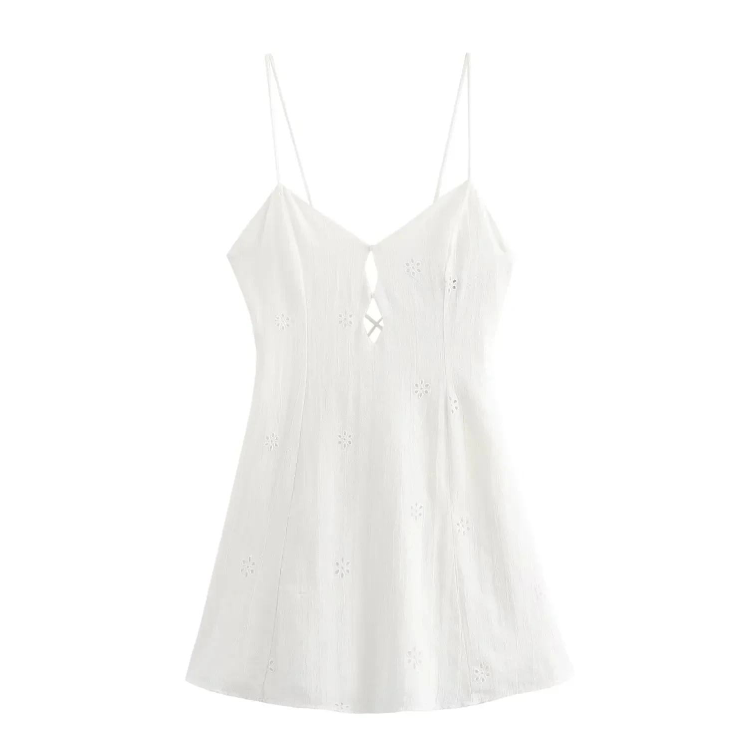 Vestido Corto Blanco sin Tirantes con Escote en V y Espalda Descubierta JNLEAOG, Moda Femenina, Nuevo Estilo Otoñal, Vestido ...