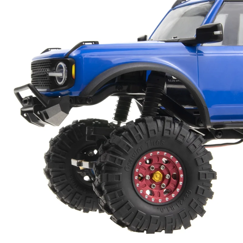 メタルビードロックホイールリムタイヤセット,車のrcアキシャルscx24,ax24,trx4m,fcx24,3,62x21mm, 1 ", 2", 4個