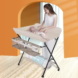 Mesa de baño plegable multifunción Para recién nacido, mesa de masaje táctil Para cambiar pañales, cómoda Para bebé