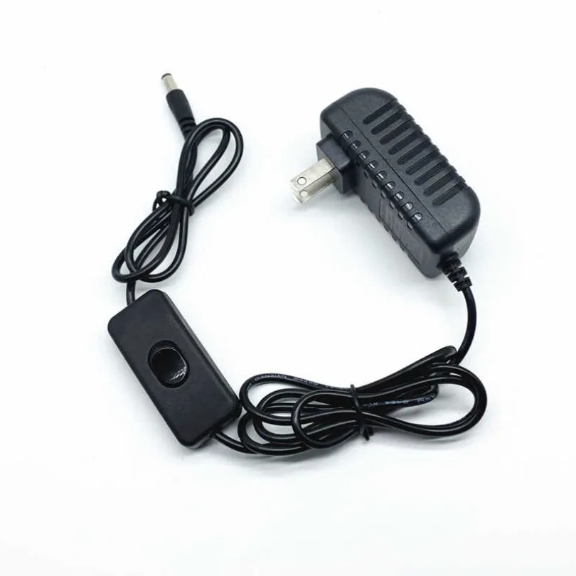12V1A Power Adapter with 303 on‑Off Switch 5V 6V 9V Switching Power Supply for LED Strip Inflator Aquarium Light Water Pump