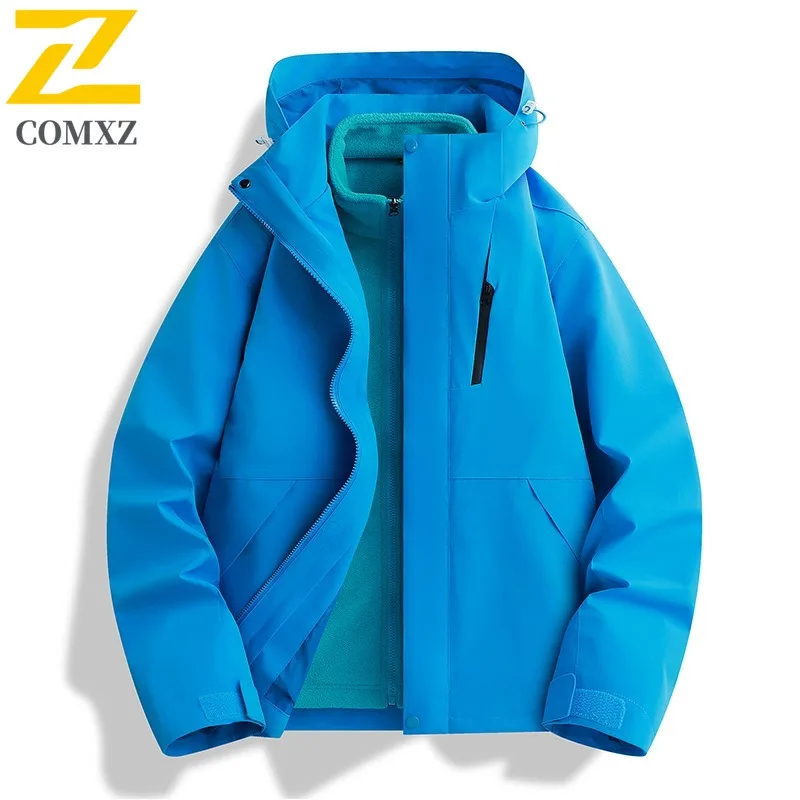 

COMXZ Мужская стеганая куртка премиум-класса, удобная ветрозащитная теплая куртка для катания на лыжах, классическая уличная легкая зимняя мужская одежда с капюшоном