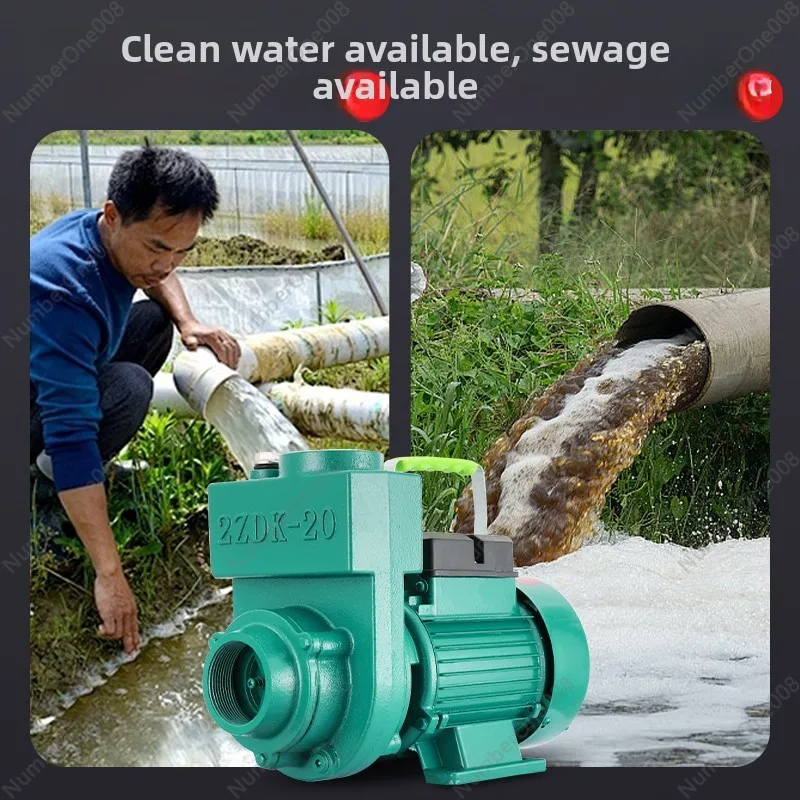 Agricultural Irrigation Pump 220V, High Power Centrifugal Self Priming for Clean & Dirty Water, Large Capacity view 3