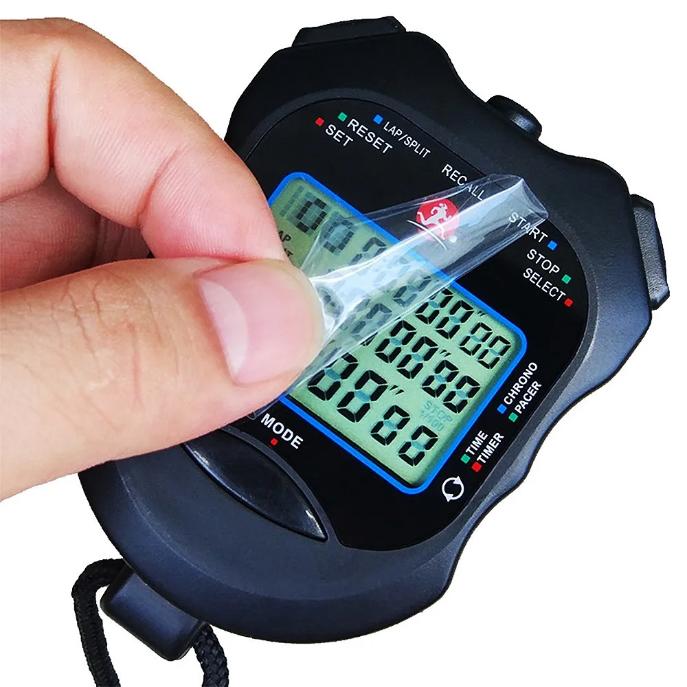 120 Memories Electronic Stopwatch Professional Sports Countdown Timber Metronome Clock Alarm Calendar Multi-function Stopwatch