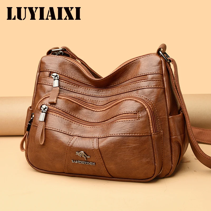 

Women Embroidery Tote Bag High Quality Leather Ladies Handbags Women Shoulder Bag Small Crossbody Bags For Women Sac a Main 2026