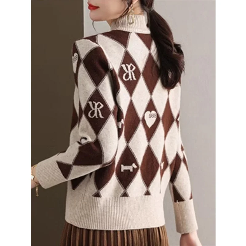 Suéter de Alta Gama Dalong Tongxiang, Otoño Invierno, Sin Bolitas, Nuevo 2025, Fábrica Trece de Guangzhou, Corte Hoado, Man...