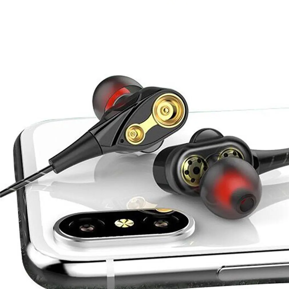 2022 novo magnético com fio estéreo in-ear fones de ouvido super bass dupla unidade fone de ouvido fones de ouvido para huawei samsung telefone inteligente
