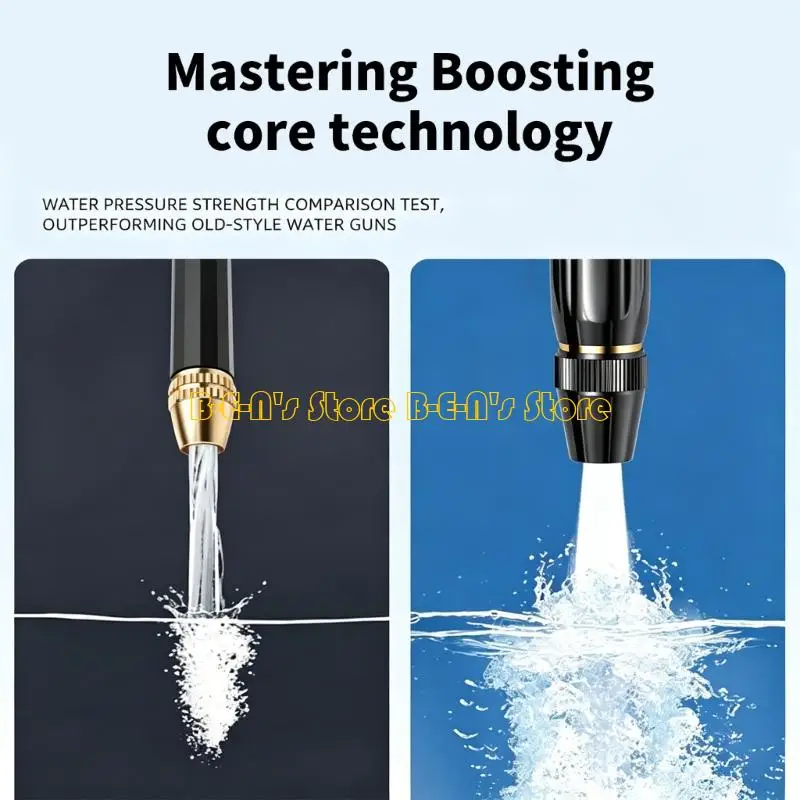 Y1AD High Pressure Garden Hose Nozzle And 3 Plastic Attachments For Thorough Cleaning