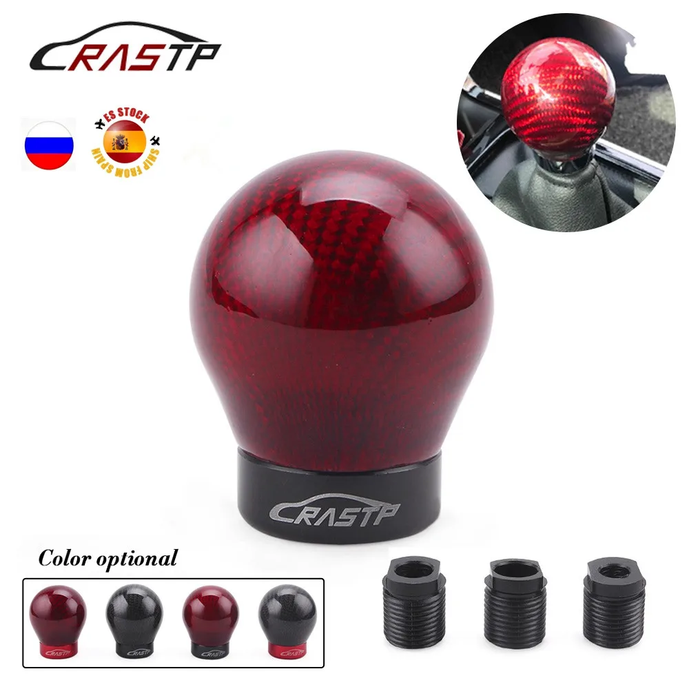 RASTP-Carbon Fiber Aluminum Gear Shift Knob Manual/Automatic Shifter Lever Handle for Honda for VW  for BMW for Toyota RS-SFN065