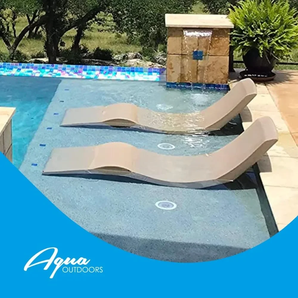 Inside Pool & Sun Shelf Lounge Chair - Designed for Water Depths Up to 9”  - Poolside & Sun Deck Tanning