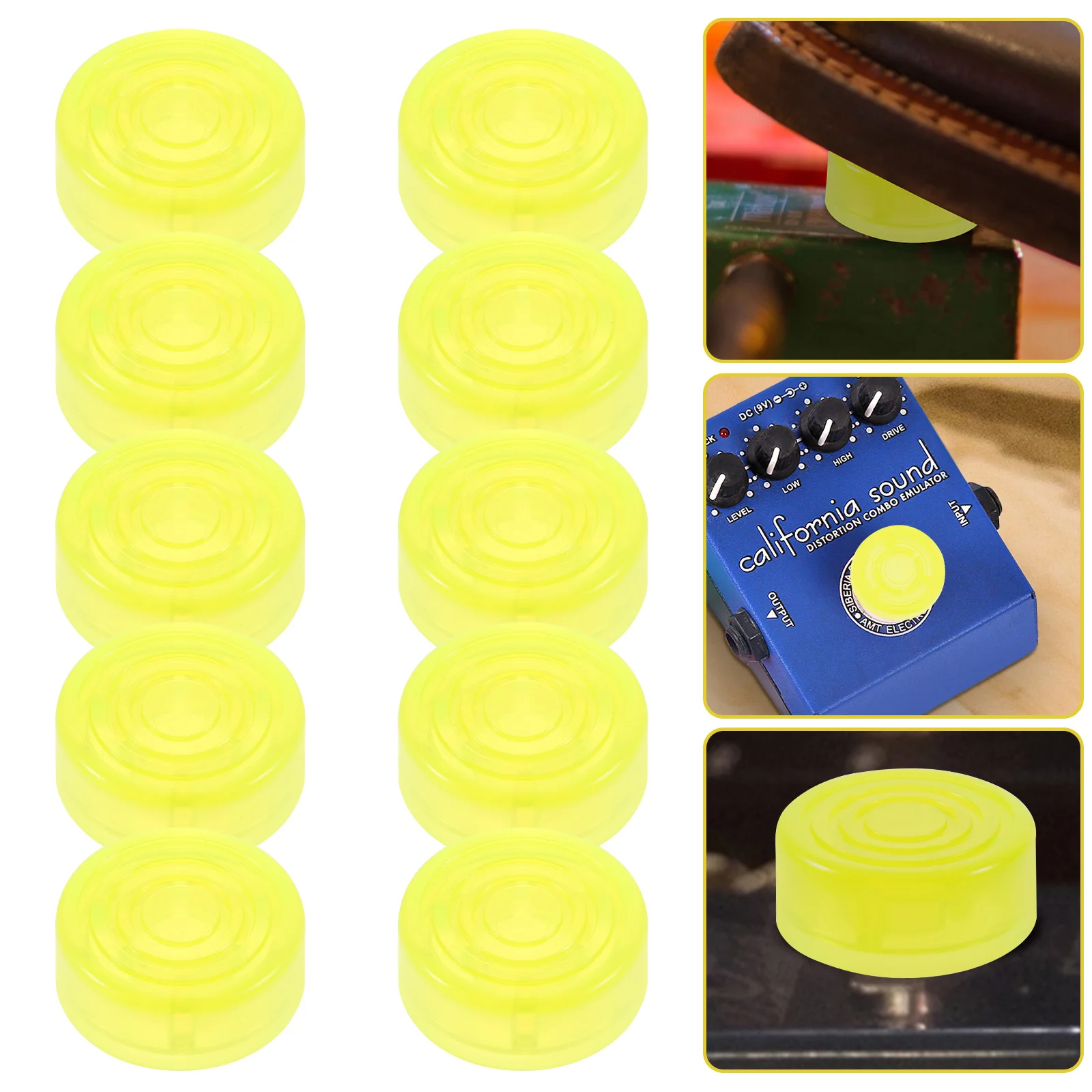 

10 Pcs Guitar Pedal Knob Protective Effects Footswitch Toppers Parts Cap