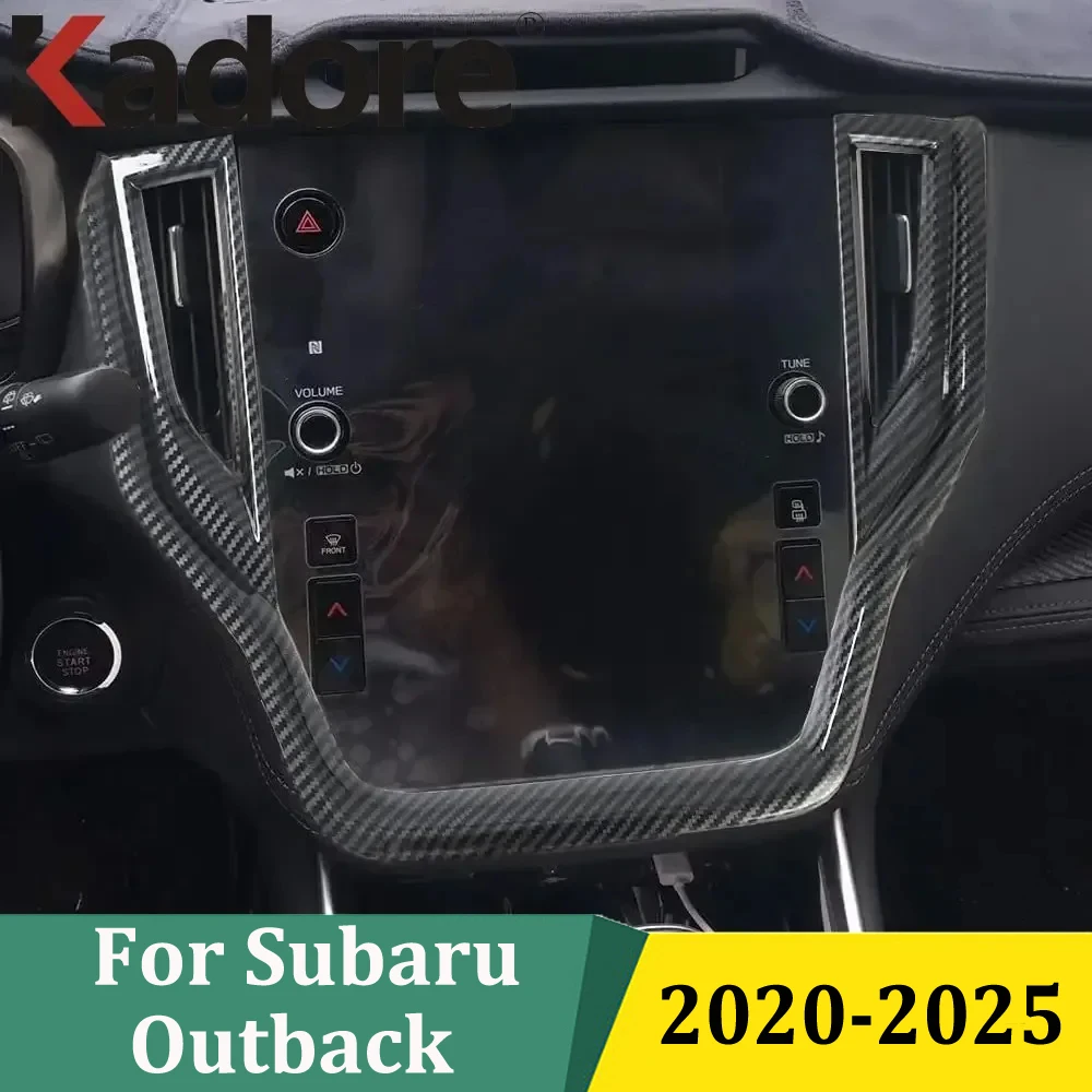 

For Subaru Outback 2020 2021 2022 2023 2024 2025 Carbon Fiber Navigation Box Cover Trim Panel Sticker Interior Car Accessories