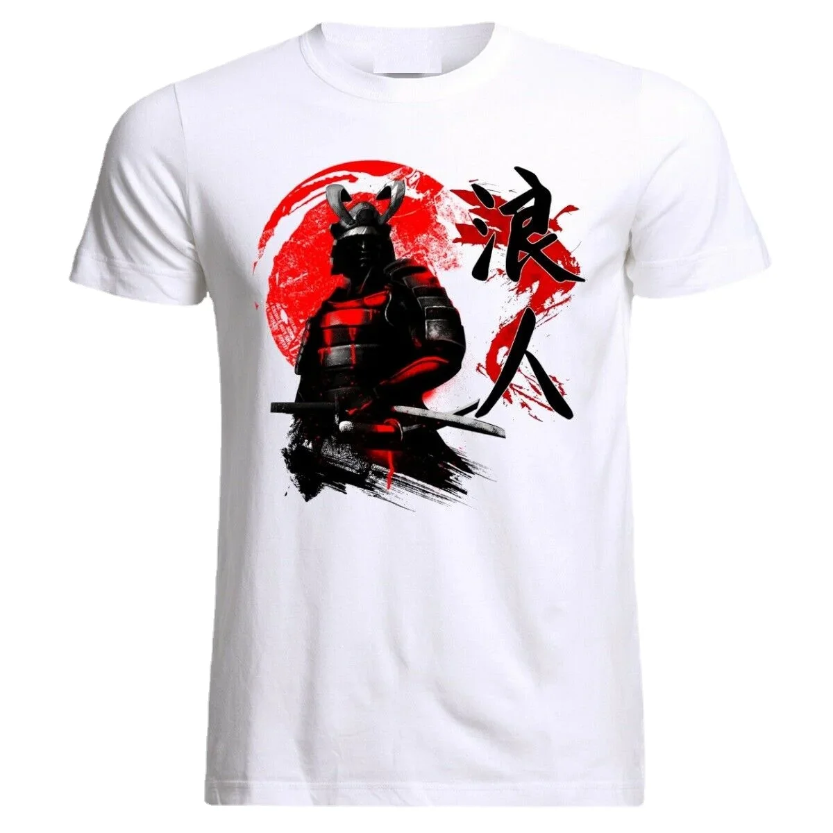 

Bushido Code Samurai Mask Sword Japanese Ronin Katana Mens T-Shirt