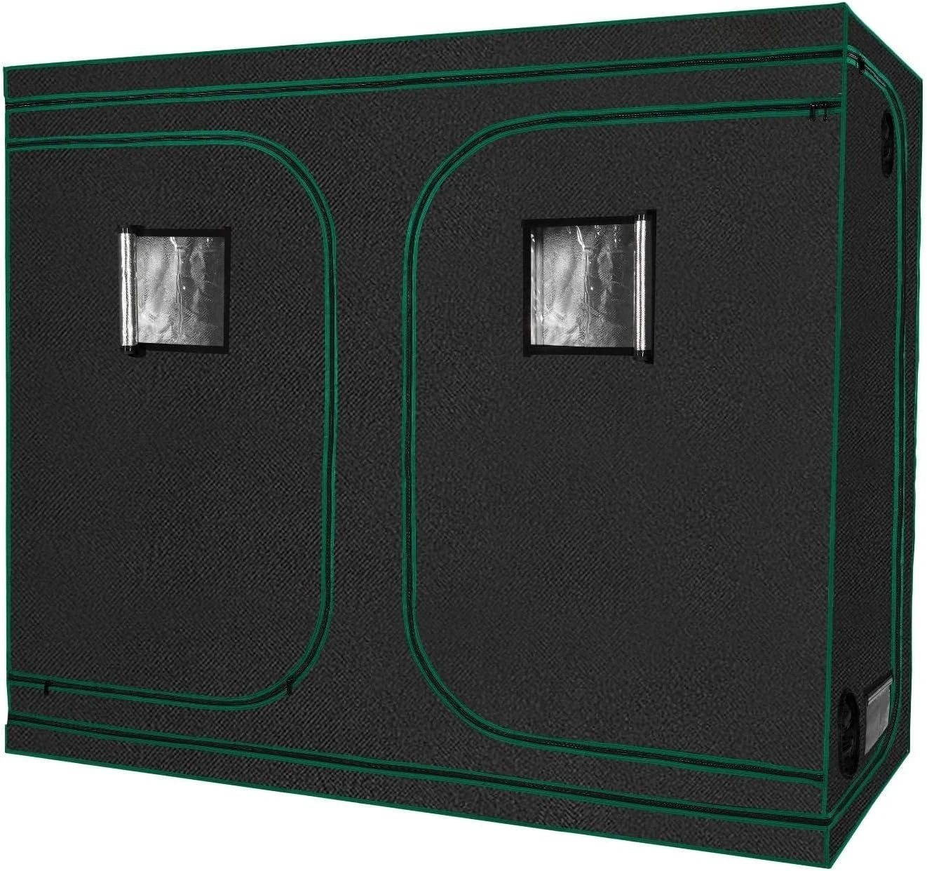 

Diamond polyester film canvas with viewing window and floor tray for hydroponic indoor plant growing