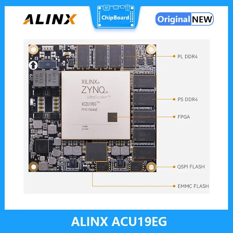 Xilinx Zynq UltraScale+ MPSoC SOM FPGA-kernbord AI XCZU19EG Demo Core Board ALINX ACU19EG